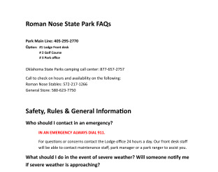 Preview of View Roman Nose FAQs